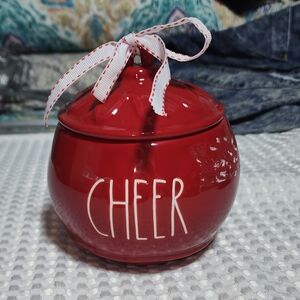RAE DUNN EUC CHEER CANISTER LID CHRISTMAS CHEER ORNAMENT STYLE